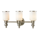 Bristol Collection 3-light bath in Brushed Nickel