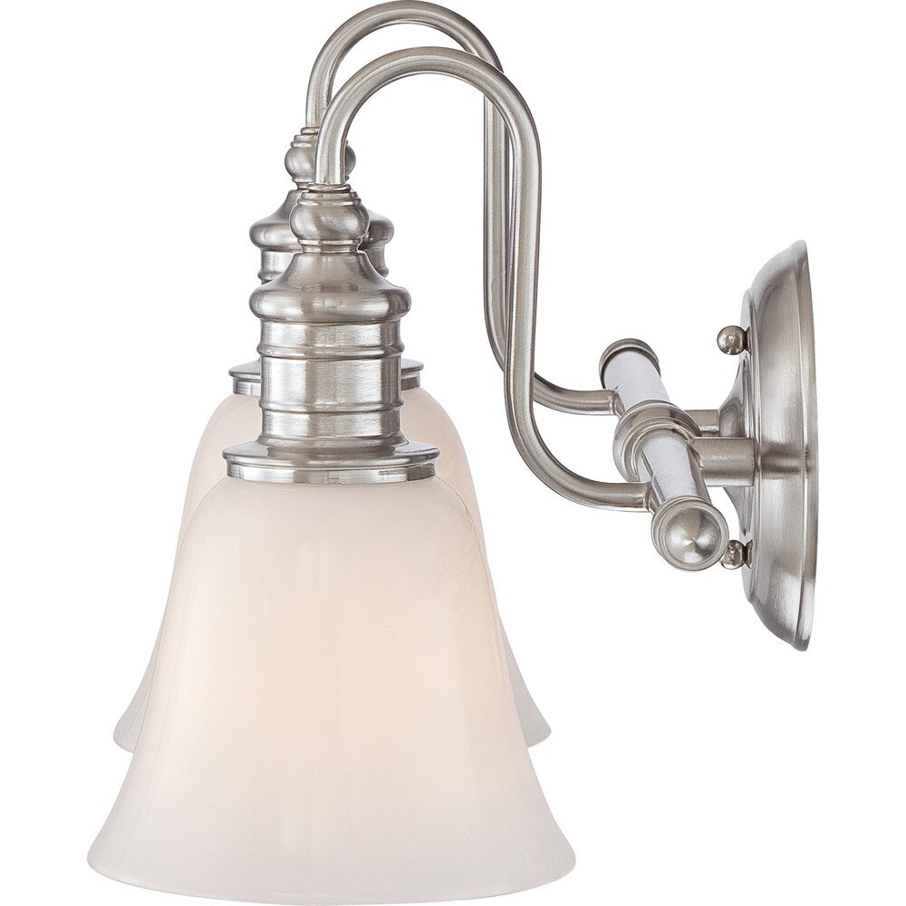 Quoizel Broadgate Brushed Nickel 2-light Bath Fixture - Silver
