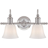 Quoizel Broadgate Brushed Nickel 2-light Bath Fixture - Silver