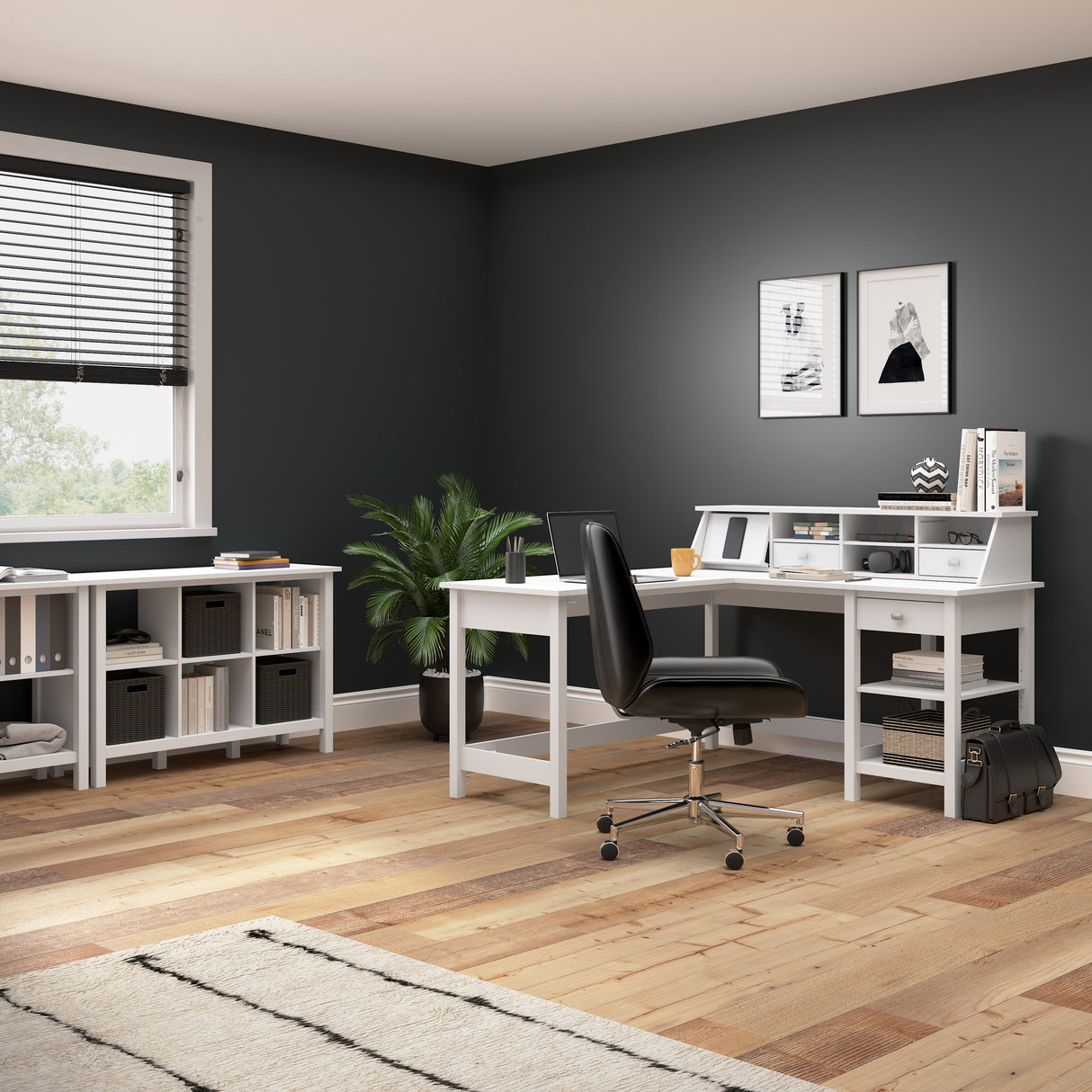 Broadview 54W Computer Desk with Drawers by Bush Furniture
