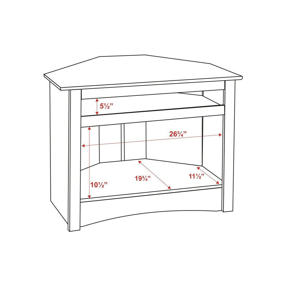 Broadway Black Corner TV Stand