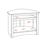 Broadway Black Corner TV Stand