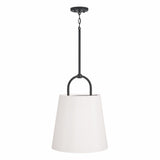Brody 1-light Pendant w/ White Fabric Shade