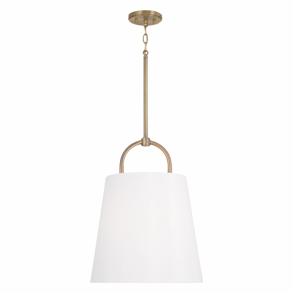 Brody 1-light Pendant w/ White Fabric Shade