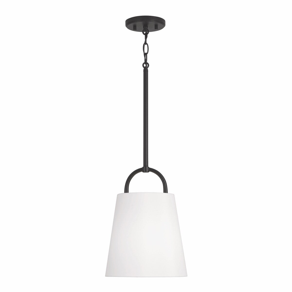 Brody 1-light Pendant w/ White Fabric Shade