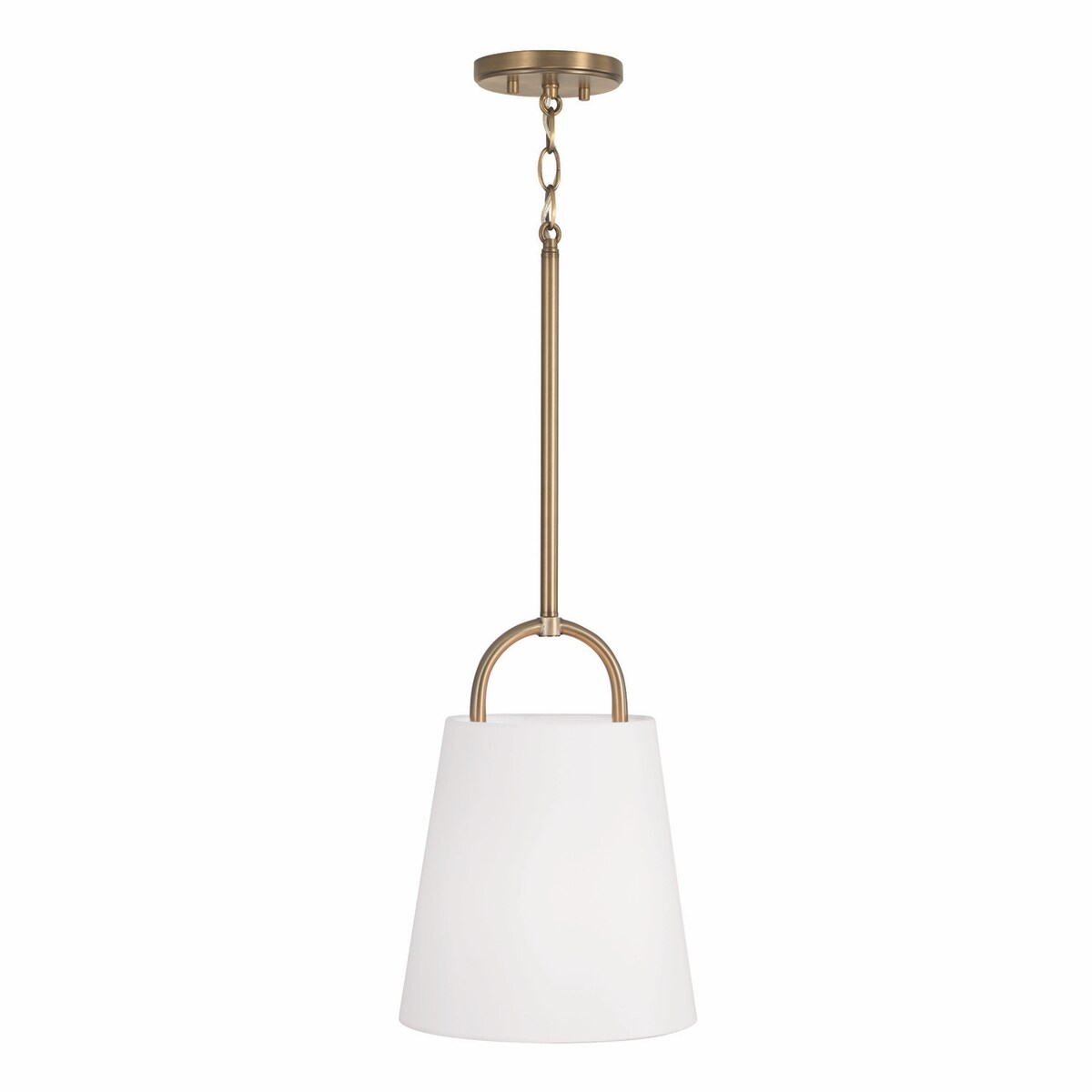 Brody 1-light Pendant w/ White Fabric Shade