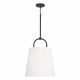 Brody 1-light Pendant w/ White Fabric Shade