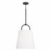 Brody 1-light Pendant w/ White Fabric Shade