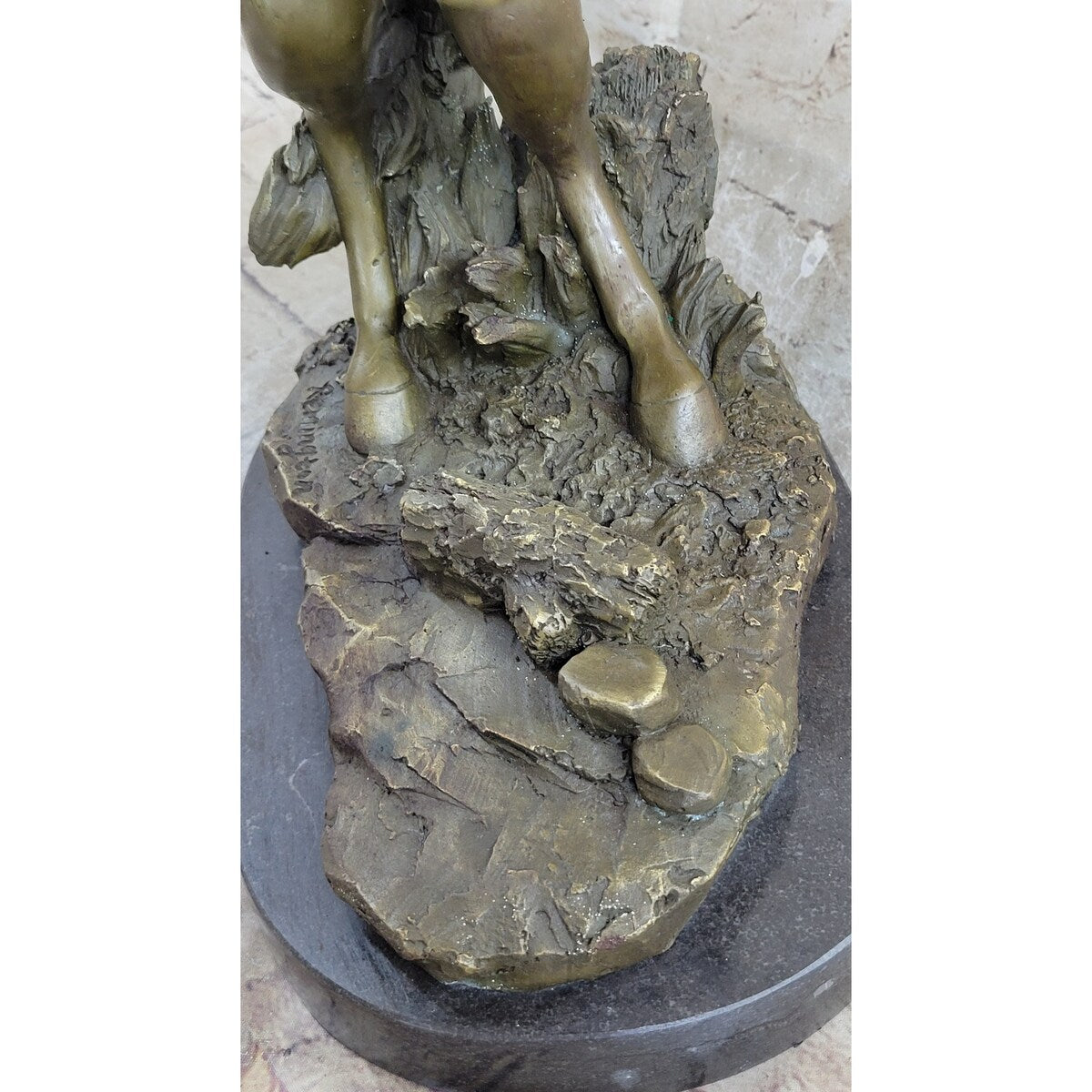 Bronco Buster Inspired Country Western Art Bronze Sculpture Featuring Cowboy On Horseback