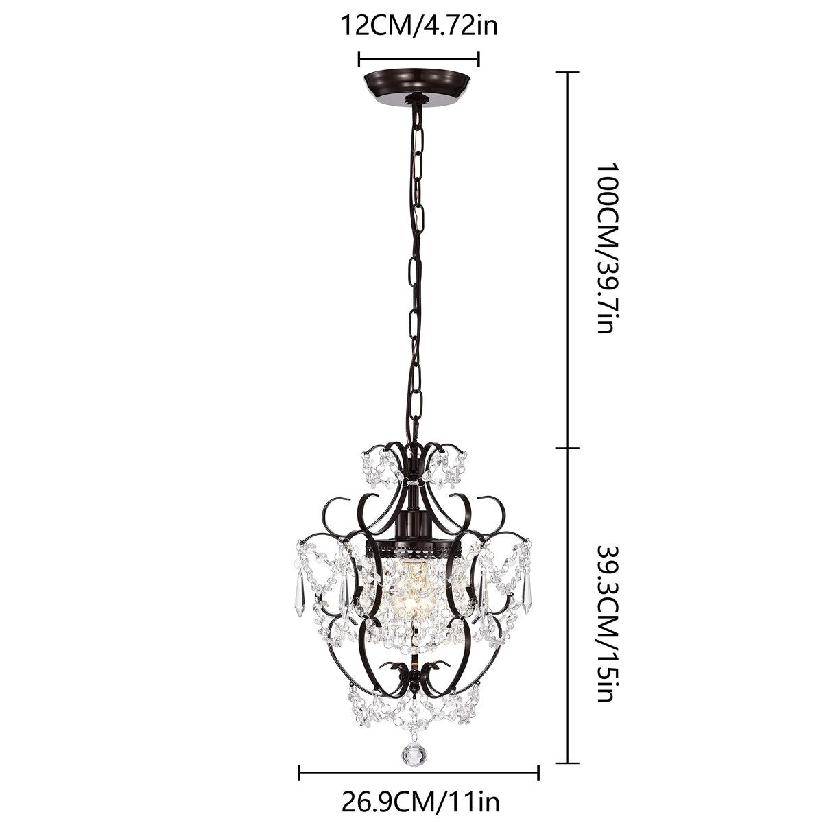 Bronze Chandelier Crystals Chandeliers Small Vintage Chandelier 1 Light Antique Chandelier Light Fixtures