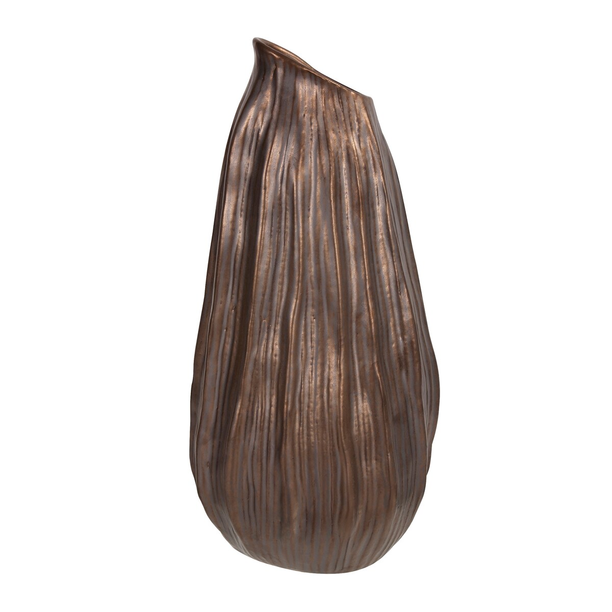Bronze Gourd Vase, Medium - 15H x 7W x 6D