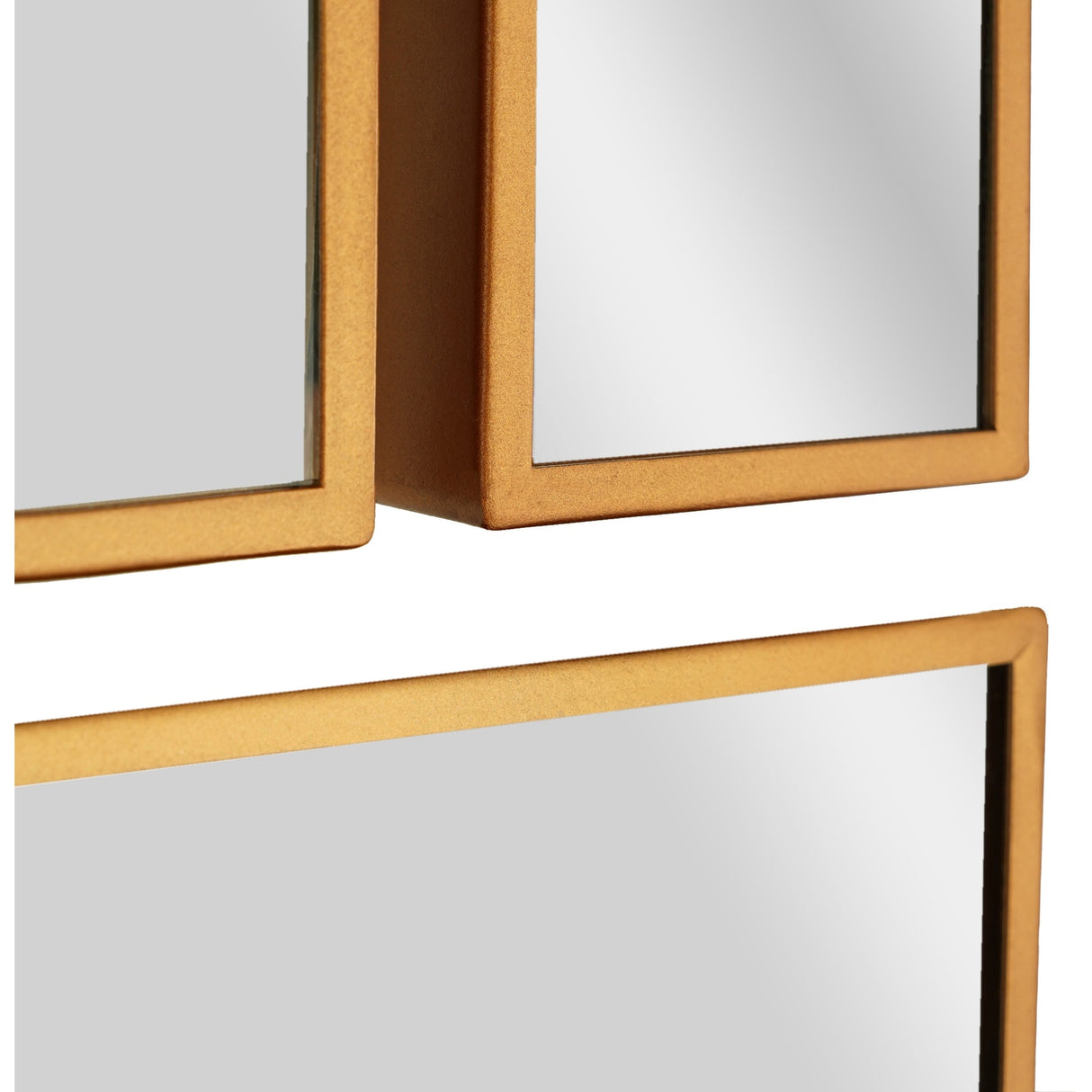 Bronze Metal Framed 10 Piece Accent Mirror Variety Set - N/A