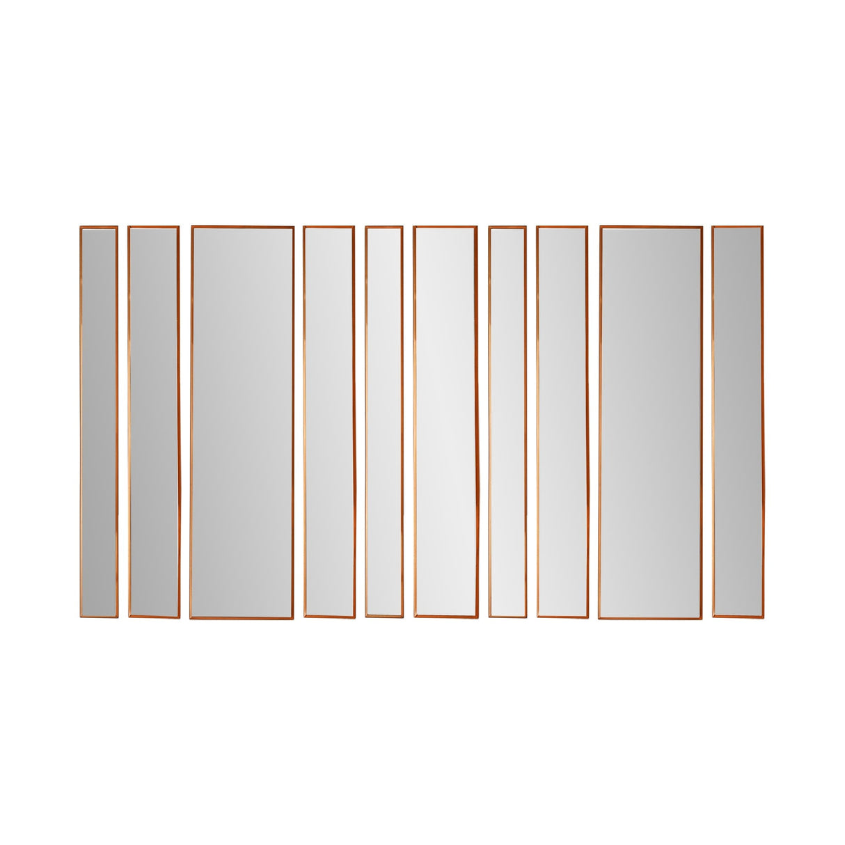 Bronze Metal Framed 10 Piece Accent Mirror Variety Set - N/A