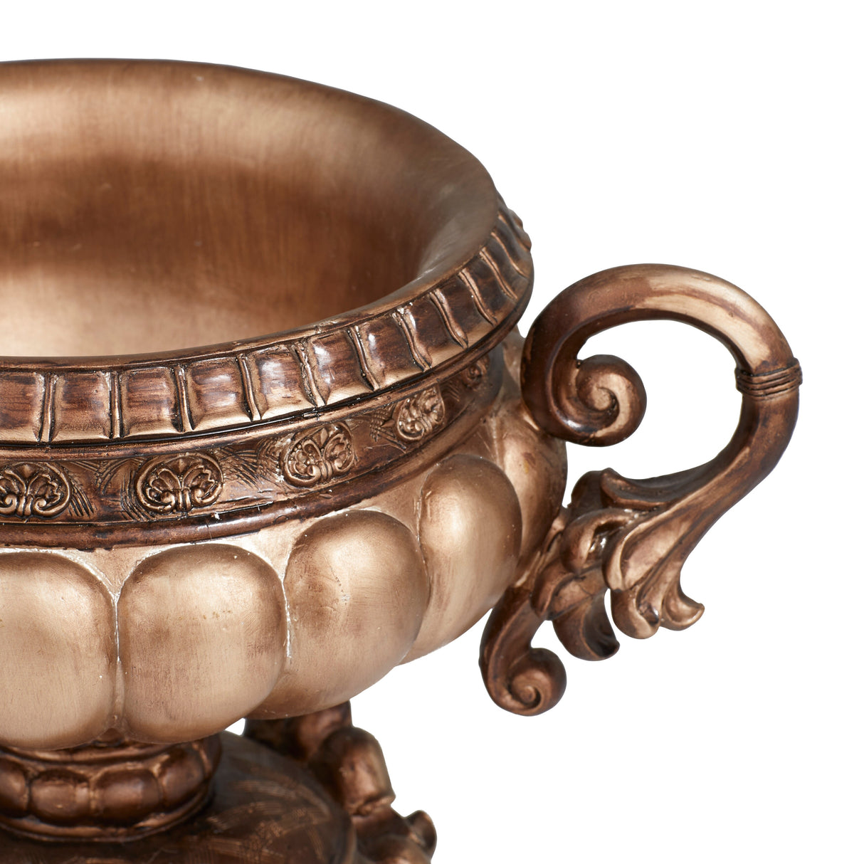 Bronze Polystone Traditional Decorative Bowl 11 x 17 x 11 - 17 x 11 x 11