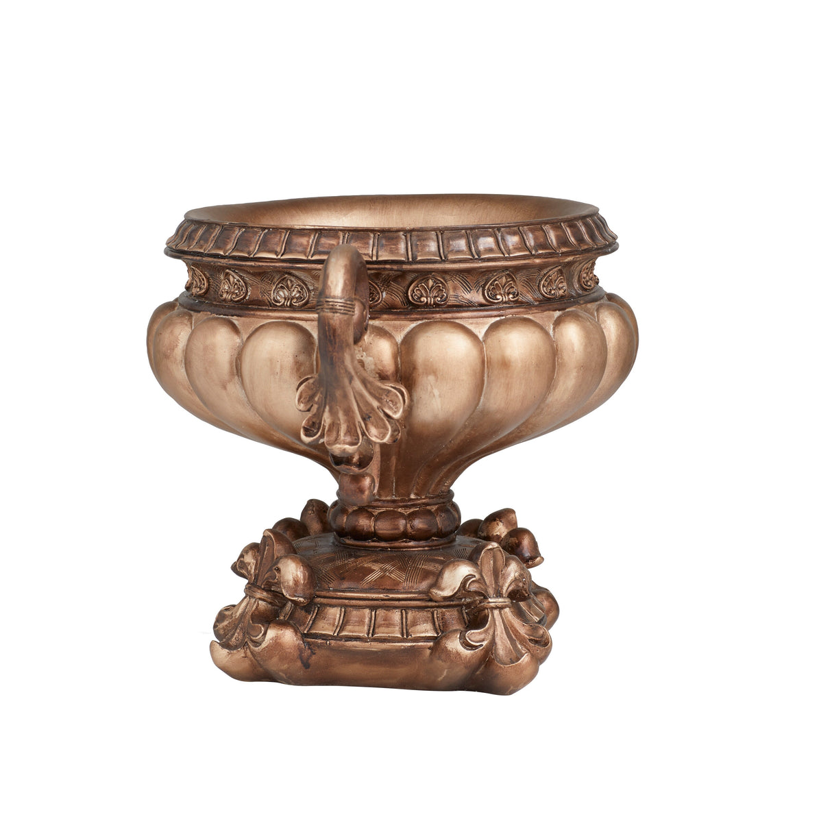 Bronze Polystone Traditional Decorative Bowl 11 x 17 x 11 - 17 x 11 x 11
