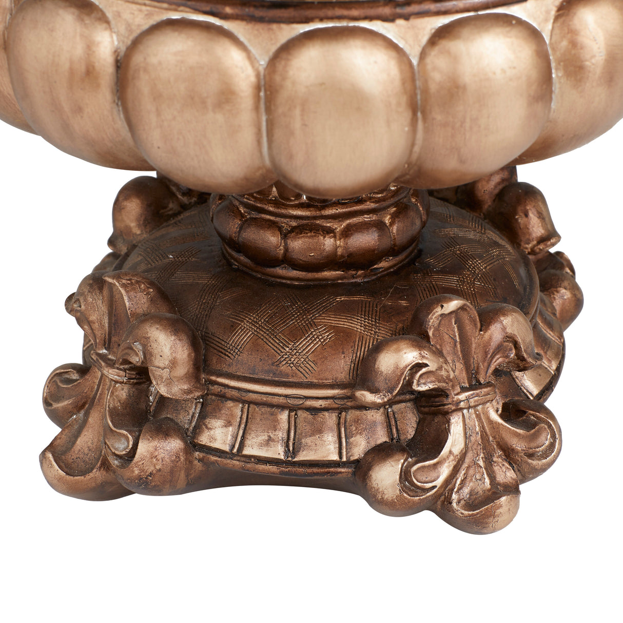 Bronze Polystone Traditional Decorative Bowl 11 x 17 x 11 - 17 x 11 x 11