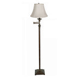 Bronze Resin 61.5-inch Swing Arm Floor Lamp - N/A