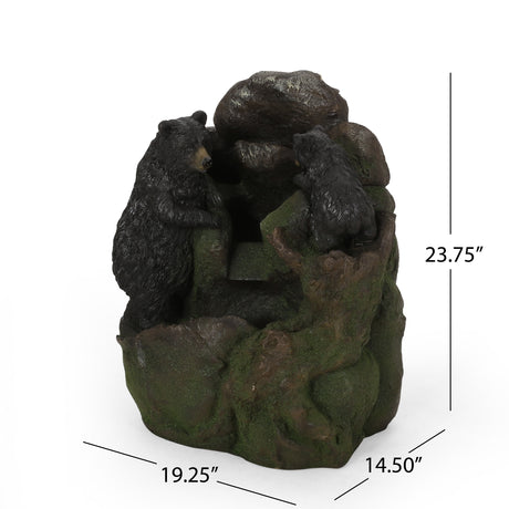 Brookdale Outdoor Tier Bear Fountain 2 by Christopher Knight Home