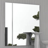 Modern Life Brooke High Gloss Frameless Mirror - White - A/N