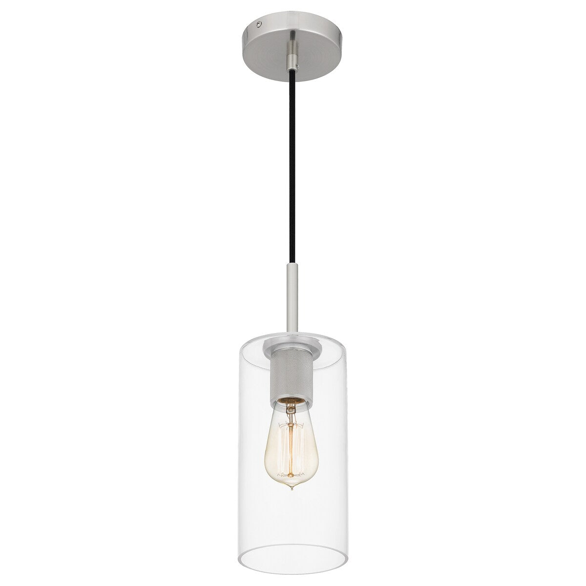 Brookhaven 1-Light Brushed Nickel Mini Pendant - Brushed Nickel