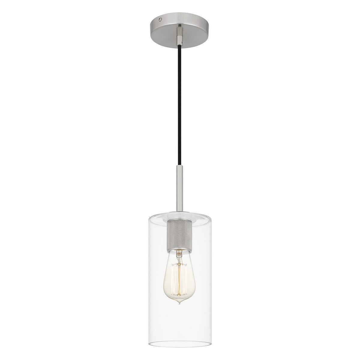 Brookhaven 1-Light Brushed Nickel Mini Pendant - Brushed Nickel