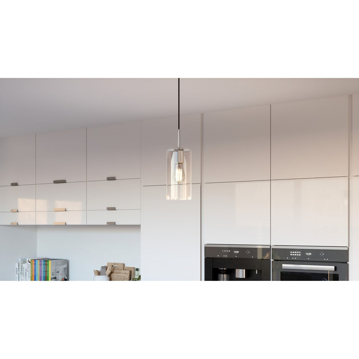 Brookhaven 1-Light Brushed Nickel Mini Pendant - Brushed Nickel
