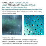 Brooklyn 60 in. W x 80 in. H Sliding Frameless Shower Door with Low Iron Glass Glass - 58-60-in W x 80-in H