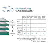 Brooklyn 60 in. W x 80 in. H Sliding Frameless Shower Door with Low Iron Glass Glass - 58-60-in W x 80-in H
