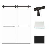 Brooklyn 60 in. W x 80 in. H Sliding Frameless Shower Door with Low Iron Glass Glass - 58-60-in W x 80-in H