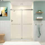 Brooklyn 60 in. W x 80 in. H Sliding Frameless Shower Door with Low Iron Glass Glass - 58-60-in W x 80-in H