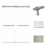 Brooklyn 60 in. W x 80 in. H Sliding Frameless Shower Door with Low Iron Glass Glass - 58-60-in W x 80-in H