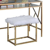 Brooklyn Vanity w/ Stool in Champagne Finish