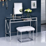 Brooklyn Vanity w/ Stool in Champagne Finish
