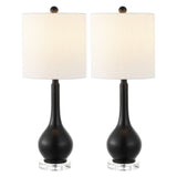 Brooks 25" Metal/Crystal Teardrop LED Table Lamp, by JONATHAN Y