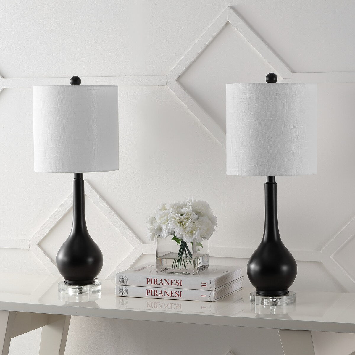 Brooks 25" Metal/Crystal Teardrop LED Table Lamp, by JONATHAN Y