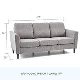 Brookside Clara 73" Upholstered Curved Arm Sofa