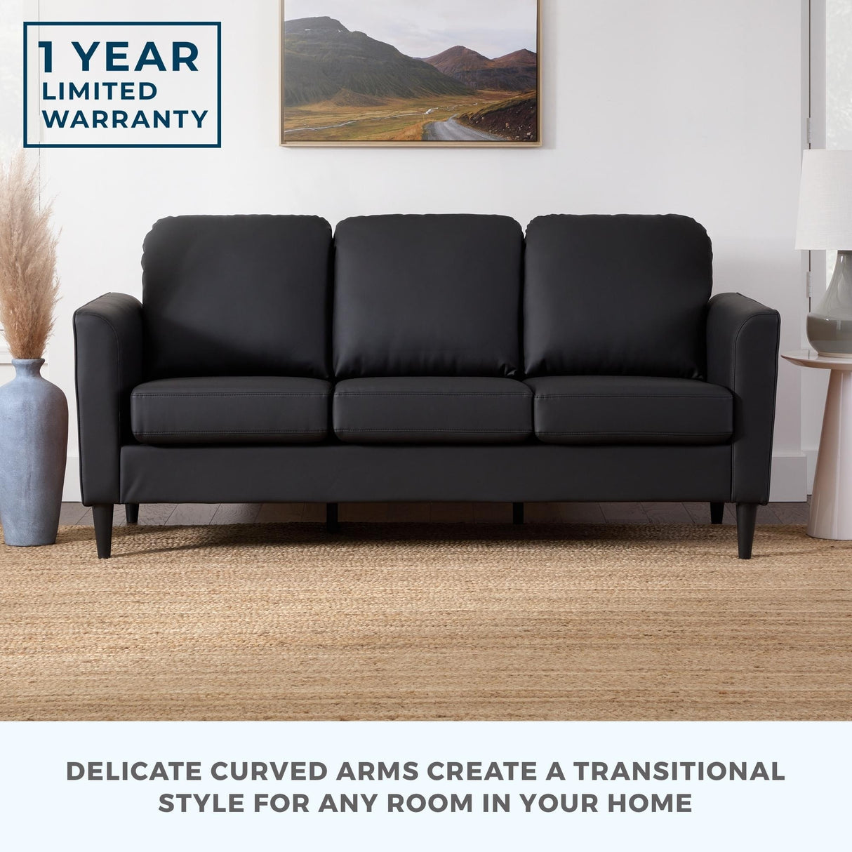 Brookside Clara 73" Upholstered Curved Arm Sofa