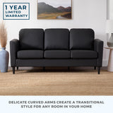 Brookside Clara 73" Upholstered Curved Arm Sofa