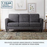 Brookside Clara 73" Upholstered Curved Arm Sofa