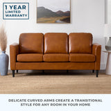 Brookside Clara 73" Upholstered Curved Arm Sofa