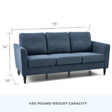 Brookside Clara 73" Upholstered Curved Arm Sofa