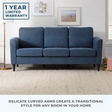 Brookside Clara 73" Upholstered Curved Arm Sofa