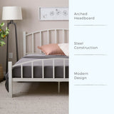 Brookside Tiffany Metal Platform Bed with Arching Headboard