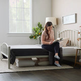 Brookside Tiffany Metal Platform Bed with Arching Headboard
