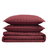 Brooklyn Loom Solid Cotton Percale Quilt Set