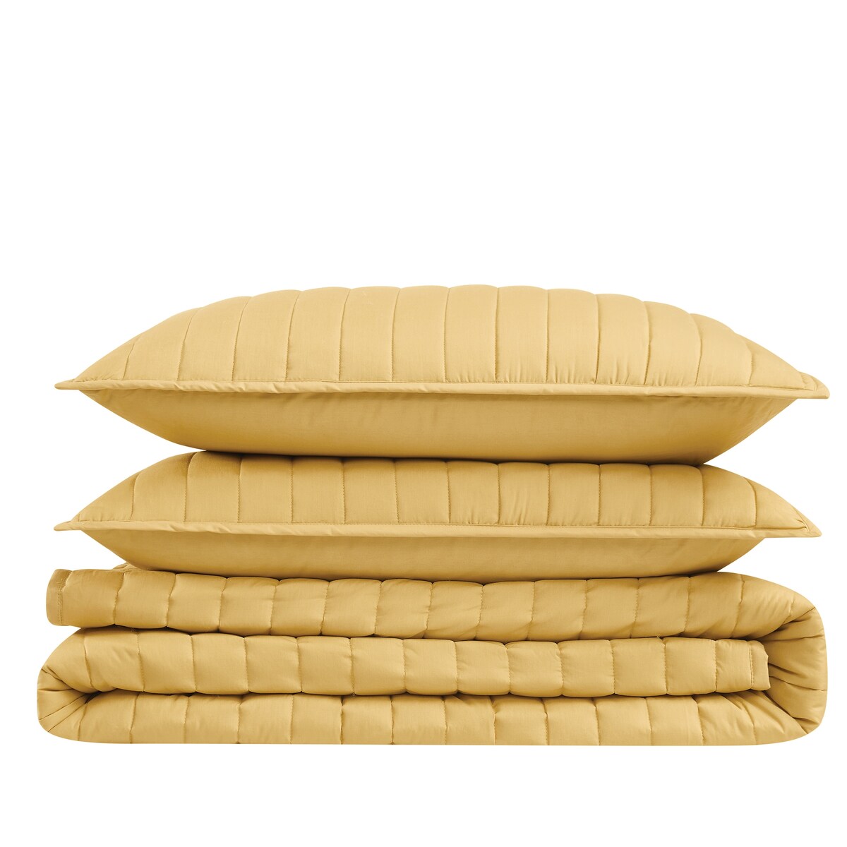 Brooklyn Loom Solid Cotton Percale Quilt Set