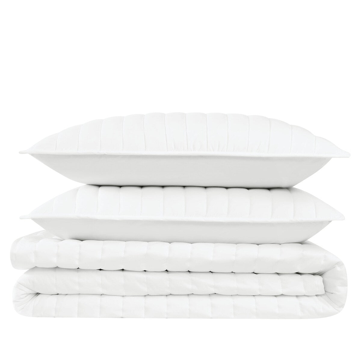 Brooklyn Loom Solid Cotton Percale Quilt Set