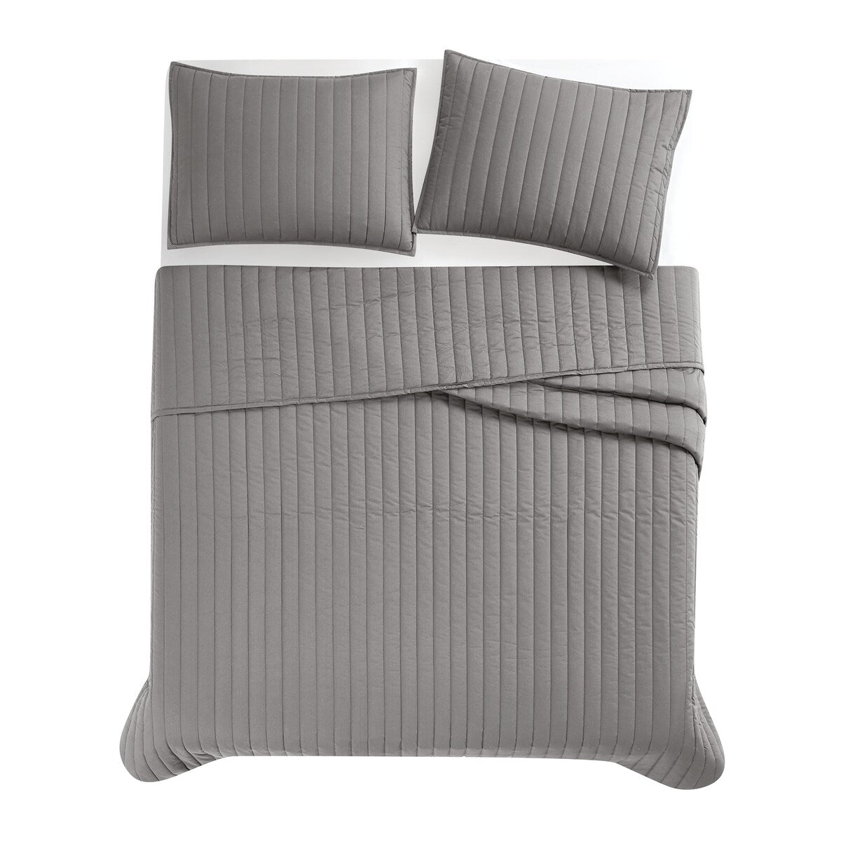 Brooklyn Loom Solid Cotton Percale Quilt Set