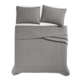 Brooklyn Loom Solid Cotton Percale Quilt Set