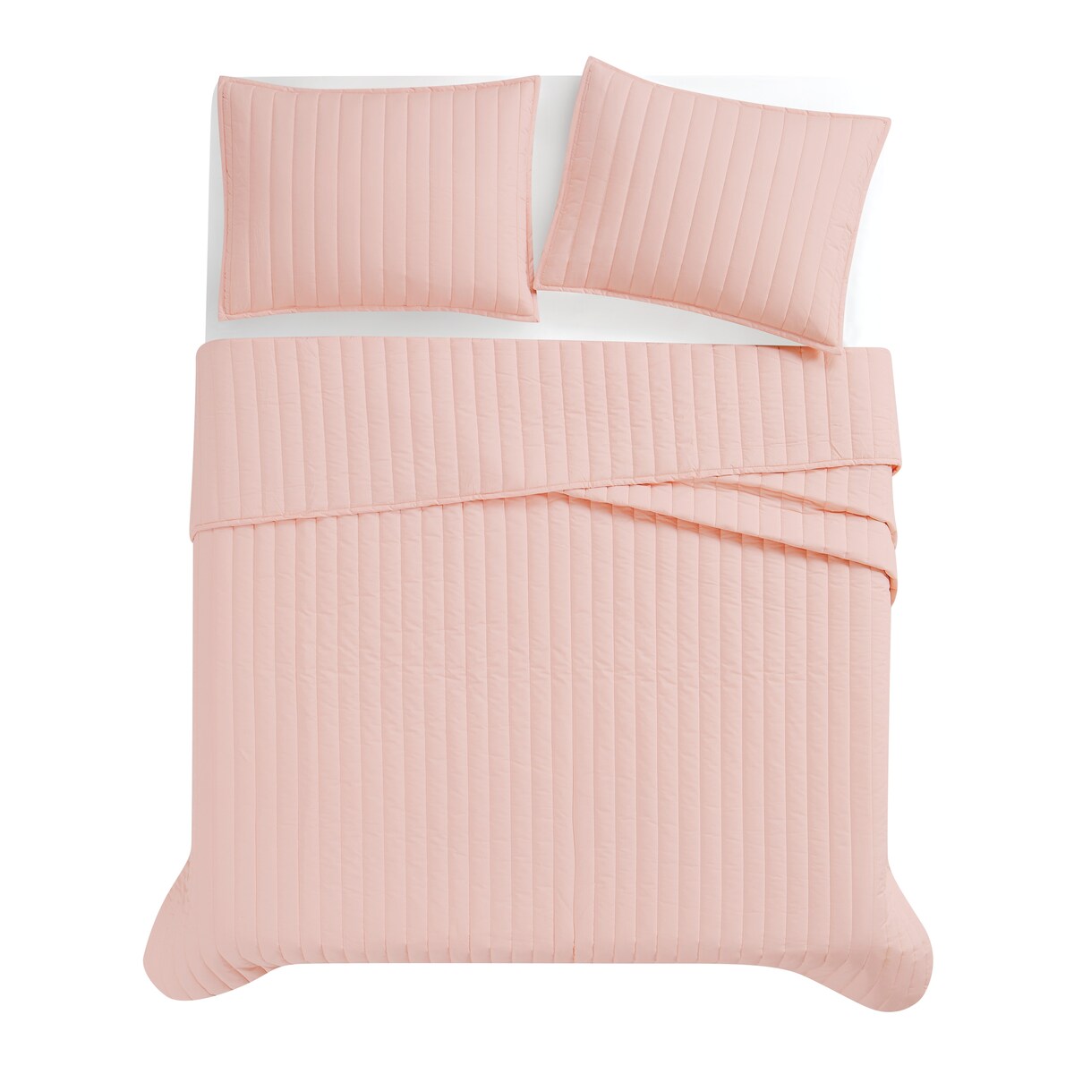 Brooklyn Loom Solid Cotton Percale Quilt Set